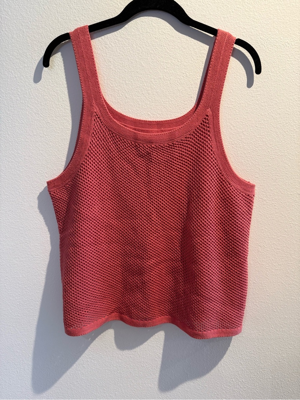 NIC+ZOE Coral Open-Weave Tank Cotton blend